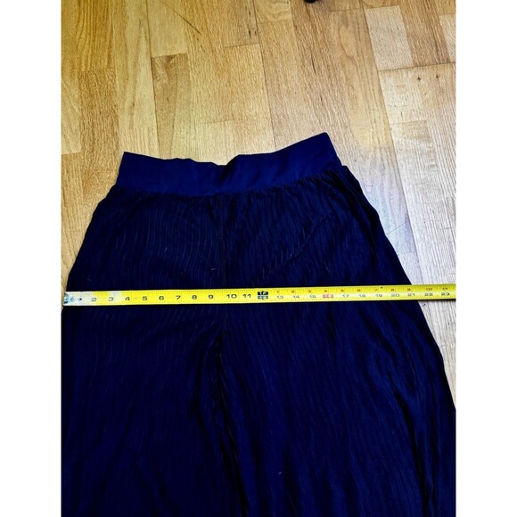 Anthropologie Women's Pleated Pull-On Palazzo Wide Leg Pants Navy Blue Size S - Picture 5 of 12